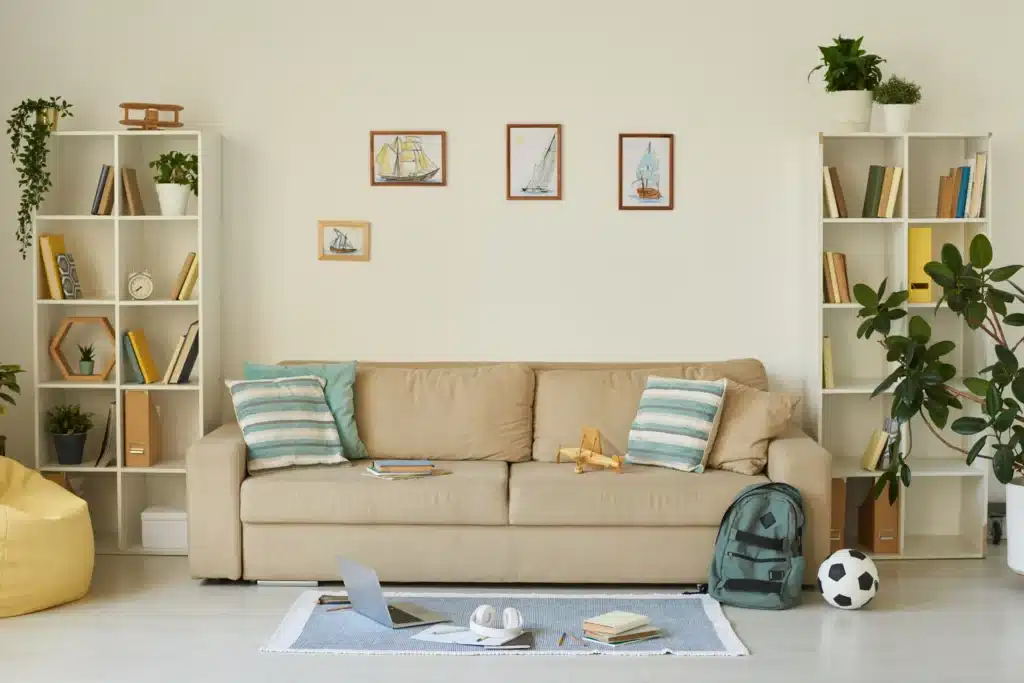 cozy living room with kids stuff 2023 11 27 05 01 55 utc 1 Essential Living Room Cleaning List: Avoid These Common Mistakes for a Pristine Home