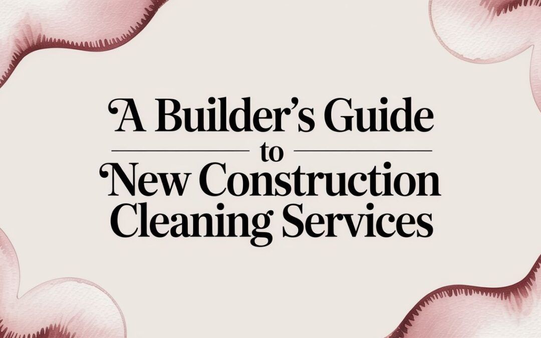 A Builder’s Guide to New Construction Cleaning Services