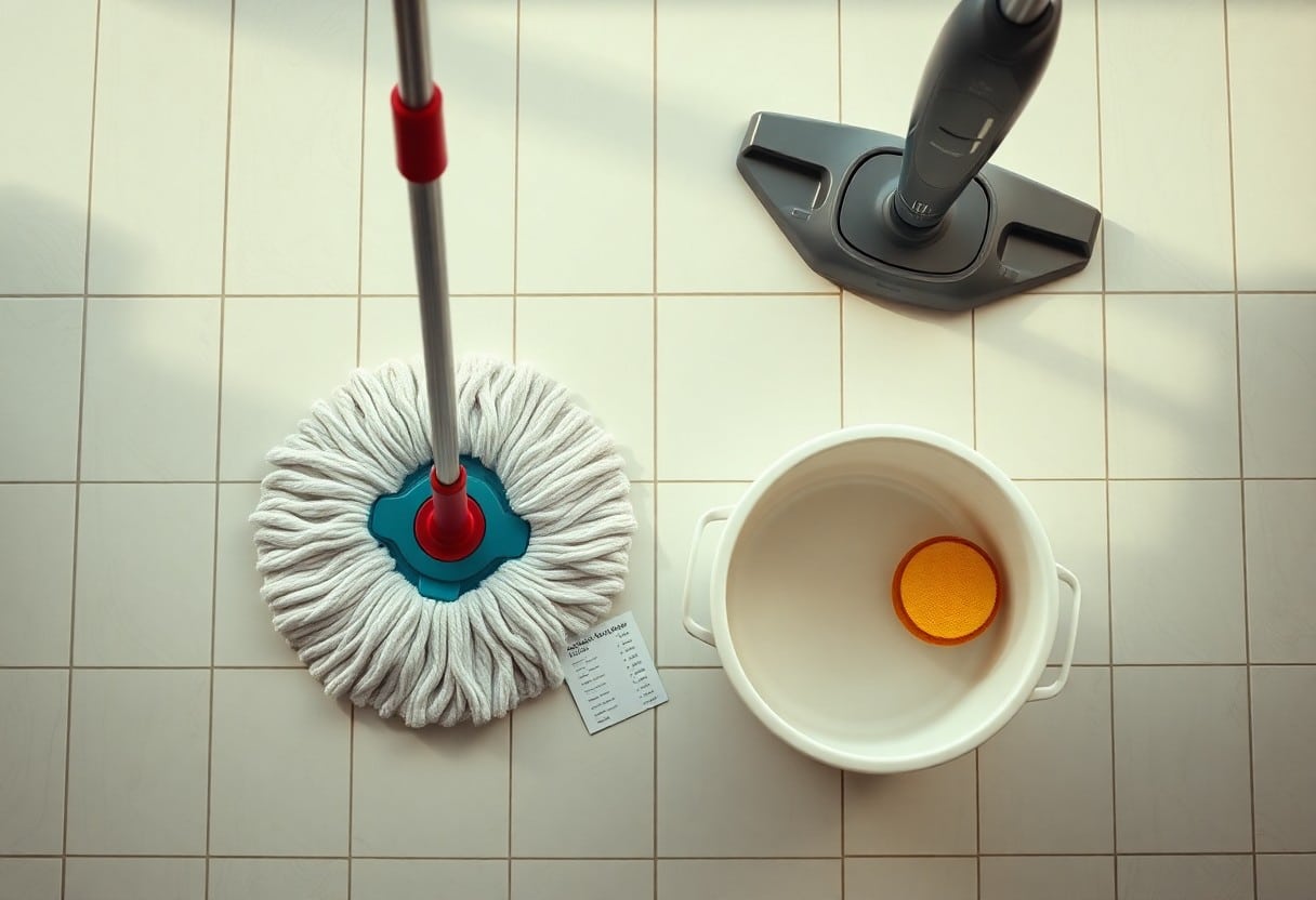 choosing mop and bucket for tile floors ggs