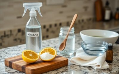 Methods for sanitizing kitchen countertops naturally