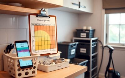 How to organize a cleaning schedule for a busy household