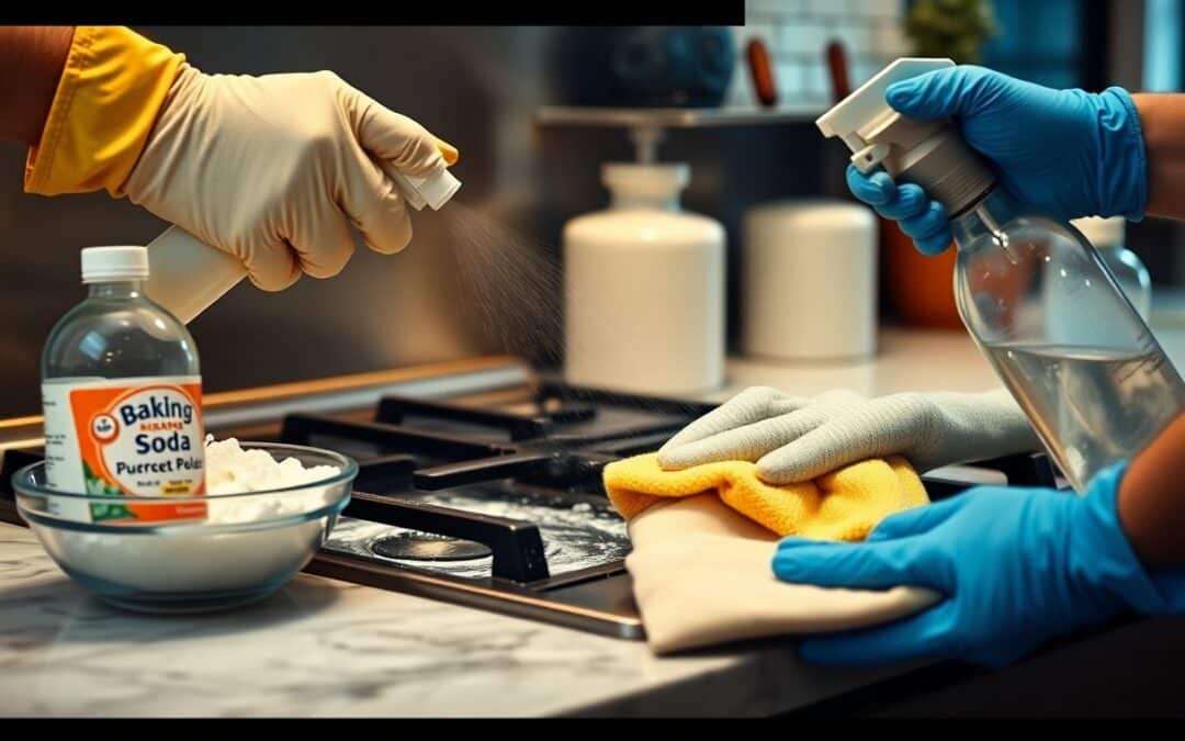 How to remove tough grease from kitchen surfaces