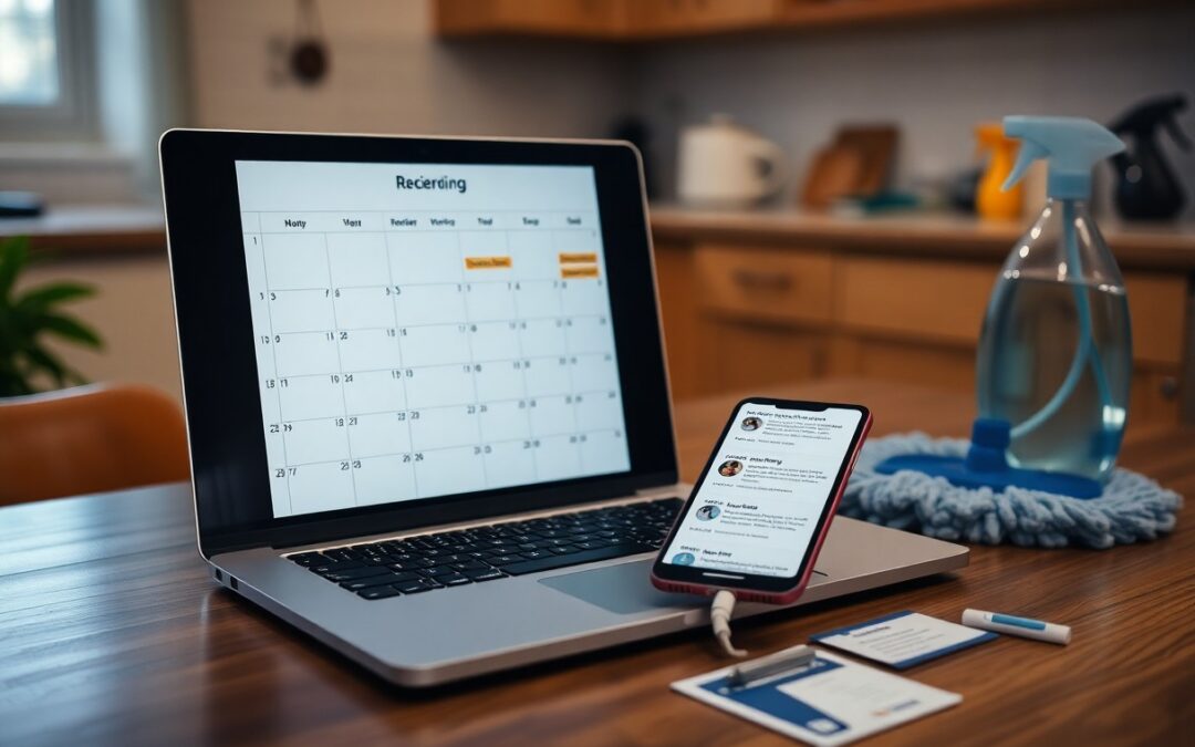 Schedule recurring house cleaning with local companies