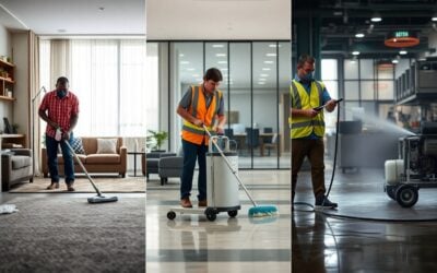 What are the three types of cleaning services?