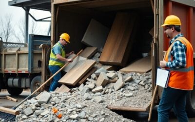 Who is responsible for cleanup after construction?